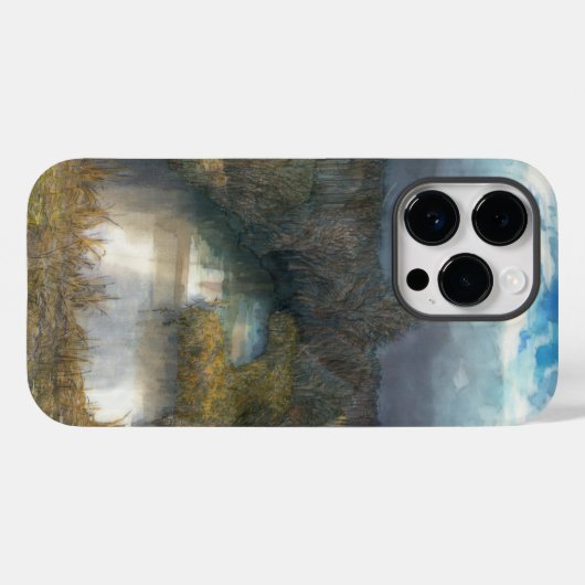 herfstvijver Case-Mate iPhone case (Achterkant (horizontaal))