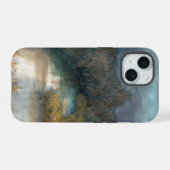 herfstvijver iPhone 15 case (Achterkant horizontaal)