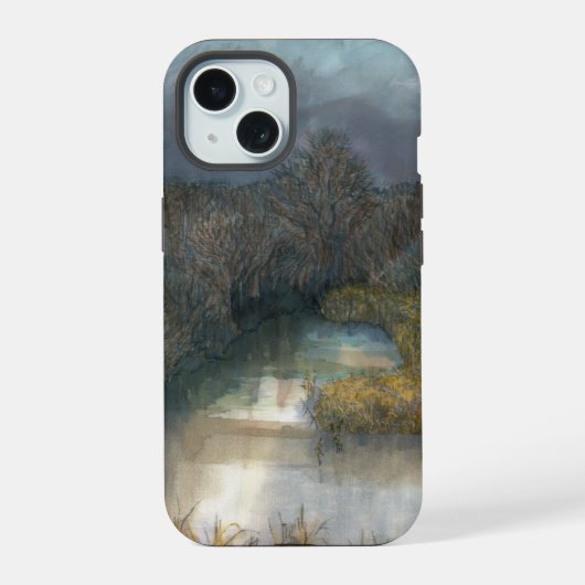 herfstvijver iPhone 15 case (Achterkant)