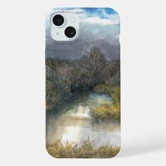 herfstvijver iPhone hoesje (Achterkant)