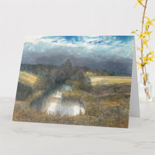 herfstvijver kaart (Gele Bloem)