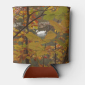 Herfstvijver met zwaan blikjeskoeler (Voorkant)