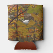 Herfstvijver met zwaan blikjeskoeler (Achterkant)