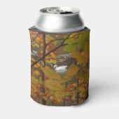 Herfstvijver met zwaan blikjeskoeler (Blikje Achterkant)