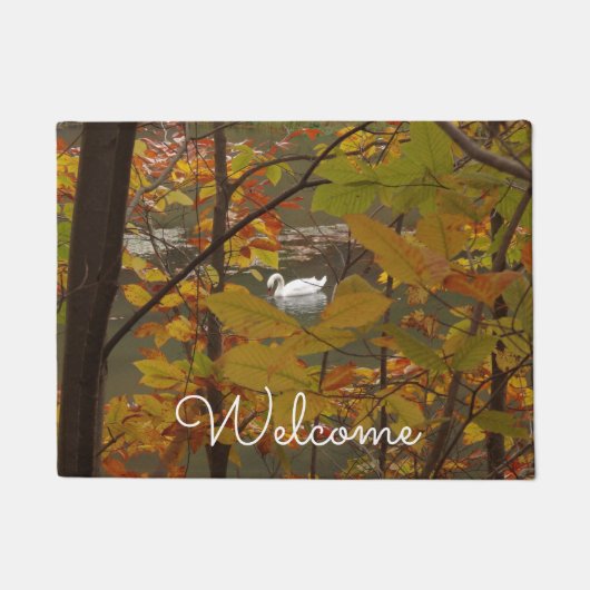 Herfstvijver met zwaan deurmat (Voorkant)
