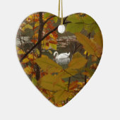 Herfstvijver met zwaan keramisch ornament (Rechts)
