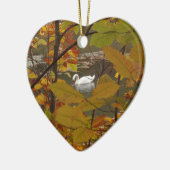 Herfstvijver met zwaan keramisch ornament (Links)