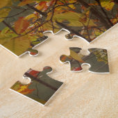 Herfstvijver met zwaan legpuzzel (Zijkant)