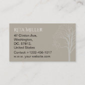 herfstvijver visitekaartje (Achterkant)