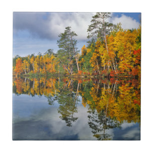 Herfstvijverreflecties, Maine Tegeltje
