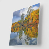 Herfstvijverreflecties, Maine Vierkante Klok (Hoek)