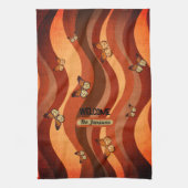 Herfstvlinders roodbruin theedoek (Verticaal)