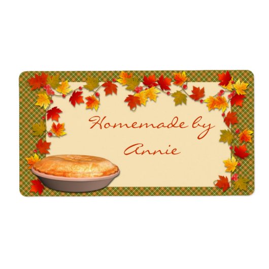 Herfstvoedseletiket Etiket (Voorkant)