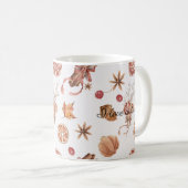 Herfstvogels Bloemen en bladeren Waterverf Koffiemok (Voorkant rechts)