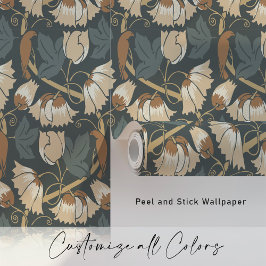 herfstvogels & wijnstokken behang