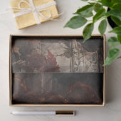 Herfstvos en Meisje Decoupage Tissuepapier (Geschenk)