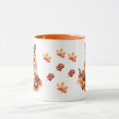 Herfstvos met herfstbladeren - Seasonal Wildlife C Mok (Midden)