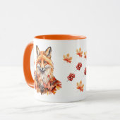 Herfstvos met herfstbladeren - Seasonal Wildlife C Mok (Voorkant links)