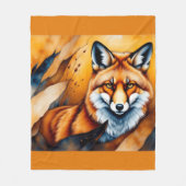 Herfstvos Schilderen Fleece Deken (Voorkant)