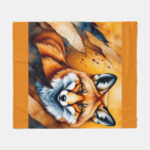 Herfstvos Schilderen Fleece Deken (Voorkant (Horizontaal))