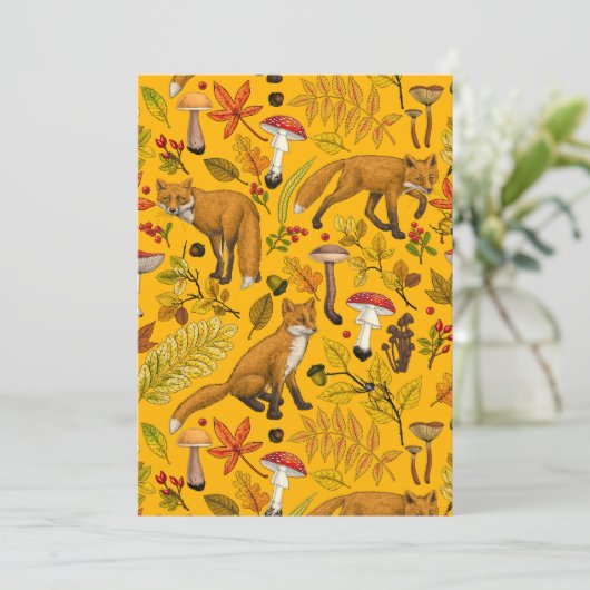 Herfstvossen op sinaasappel (Staand voorkant)