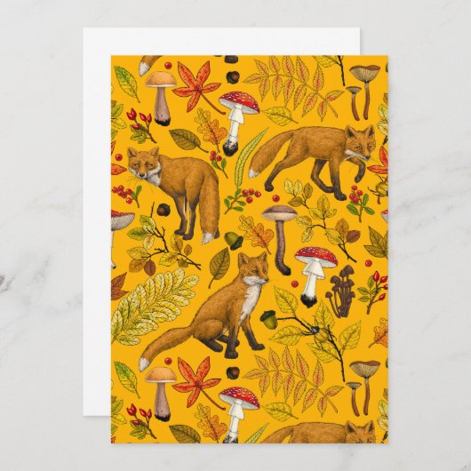 Herfstvossen op sinaasappel (Voorkant / Achterkant)