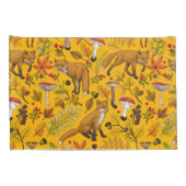 Herfstvossen op sinaasappel kussensloop (Achterkant-Rechts)