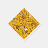 Herfstvossen op sinaasappel servet (Hoek)