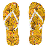 Herfstvossen op sinaasappel teenslippers (Voetbed)