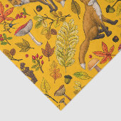 Herfstvossen op sinaasappel tissuepapier (Detail)