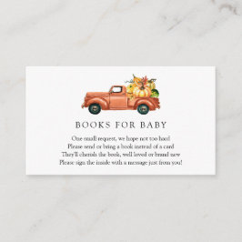 Herfstvrachtwagenaandrijving door Baby shower Behu Informatiekaartje