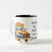 Herfstvrachtwagens Tweekleurige Koffiemok (Voorkant links)