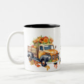 Herfstvrachtwagens Tweekleurige Koffiemok (Links)