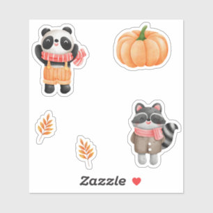 Herfstvrienden - Gezellige Dieren Stickers