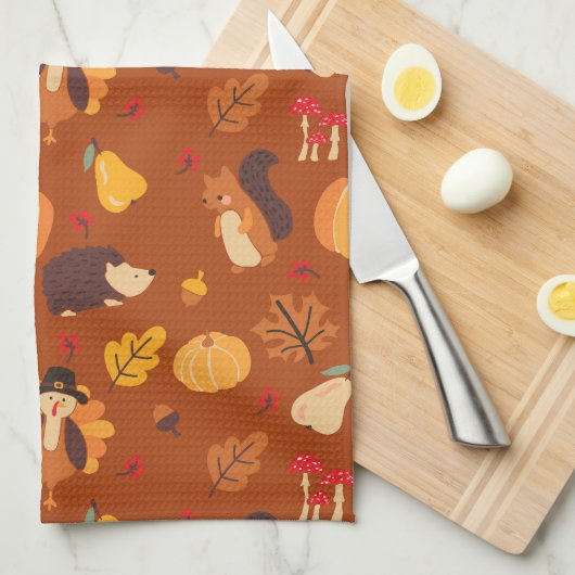 Herfstvrienden Theedoek (Quarter Fold)