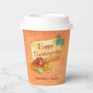 Herfstvruchten in Lijsten papieren beker