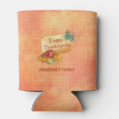 Herfstvruchten Oranje achtergrond Blikjeskoeler (Achterkant)