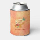 Herfstvruchten Oranje achtergrond Blikjeskoeler (Blikje Achterkant)