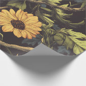 Herfstvuur Botanische Bloemen Inpakpapier (Hoek)