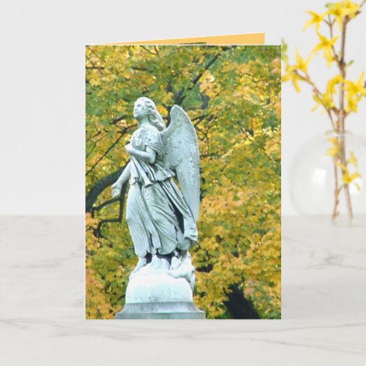 Herfstvuur Kaart met gedicht (Gele Bloem)