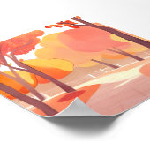 Herfstwandeling | Abstract Waterverf Poster (Hoek)