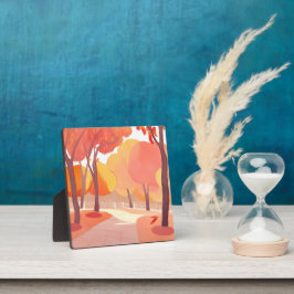 Herfstwandeling | Abstracte Aquarel Fotoplaat