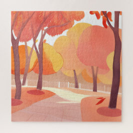 Herfstwandeling | Abstracte Aquarel Legpuzzel
