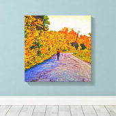 Herfstwandeling Canvas Afdruk (Insitu (Houten vloer))