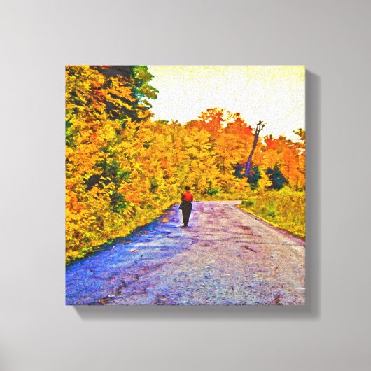 Herfstwandeling Canvas Afdruk (Voorkant)