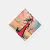 Herfstwandeling Halloween Heks Fantasie Kunst Servetten (Hoek)