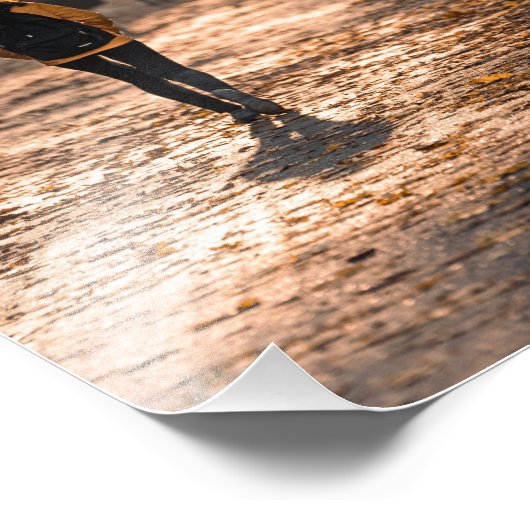 Herfstwandeling in Golden Park Lane - Vredige Natu Foto Afdruk (Hoek)