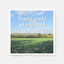 Herfstwandeling in het land - aangepaste Thanksgiv Servet