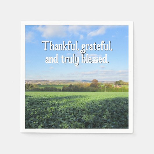 Herfstwandeling in het land - aangepaste Thanksgiv Servet (Voorkant)