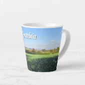 Herfstwandeling in het land - Klein gepersonalisee Latte Mok (Rechterhoek)